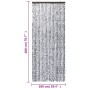 Cortina antimoscas chenilla marrón y beige 100x200 cm de , Mosquiteras para ventanas - Ref: Foro24-377373, Precio: 54,80 €, D...