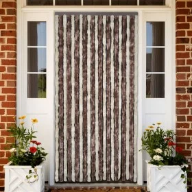 Beiger und hellbrauner Chenille-Fliegenschutzvorhang, 100 x 200 cm von , Moskitonetze für Fenster - Ref: Foro24-377367, Preis...