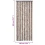 Beiger und hellbrauner Chenille-Fliegenschutzvorhang, 100 x 200 cm von , Moskitonetze für Fenster - Ref: Foro24-377367, Preis...
