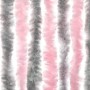 Cortina antimoscas chenilla gris plateado y rosa 100x220 cm de , Mosquiteras para ventanas - Ref: Foro24-377365, Precio: 53,7...