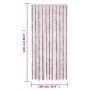 Cortina antimoscas chenilla gris plateado y rosa 100x220 cm de , Mosquiteras para ventanas - Ref: Foro24-377365, Precio: 53,7...