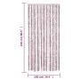 Silver gray and pink chenille fly curtain 100x220 cm by , Mosquito nets for windows - Ref: Foro24-377365, Price: 61,08 €, Dis...