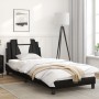 Bett mit schwarz-weißem Kunstlederkopfteil 80x200 cm von , Betten und Lattenroste - Ref: Foro24-3208059, Preis: 131,29 €, Rab...