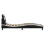 Bed with black and white synthetic leather headboard 80x200 cm by , Beds and slatted bases - Ref: Foro24-3208059, Price: 114,...