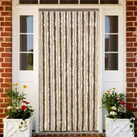 Dunkelbrauner und beiger Chenille-Fliegenvorhang, 100 x 230 cm von , Moskitonetze für Fenster - Ref: Foro24-377359, Preis: 66...