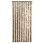 Cortina antimoscas chenilla marrón oscuro y beige 100x230 cm de , Mosquiteras para ventanas - Ref: Foro24-377359, Precio: 63,...