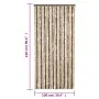 Dark brown and beige chenille fly curtain 100x230 cm by , Mosquito nets for windows - Ref: Foro24-377359, Price: 66,13 €, Dis...