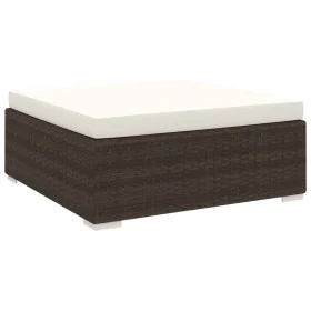 Sectional footstool with cushion 1 pcs brown synthetic rattan by vidaXL, Modular outdoor sofas - Ref: Foro24-46801, Price: 95...