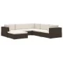 Sectional footstool with cushion 1 pcs brown synthetic rattan by vidaXL, Modular outdoor sofas - Ref: Foro24-46801, Price: 95...