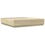 Sonoma oak wood bed frame with LED lights 200x200 cm by , Beds and slatted bases - Ref: Foro24-3209585, Price: 187,02 €, Disc...