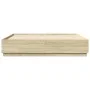 Sonoma oak wood bed frame with LED lights 200x200 cm by , Beds and slatted bases - Ref: Foro24-3209585, Price: 187,02 €, Disc...