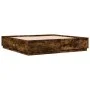 Estructura cama con luces LED madera roble ahumado 200x200 cm de , Camas y somieres - Ref: Foro24-3209587, Precio: 186,68 €, ...