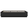 Bed frame with LED lights black engineered wood 160x200cm by , Beds and slatted bases - Ref: Foro24-3209598, Price: 185,52 €,...