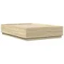 Sonoma oak wood bed frame with LED lights 120x200 cm by , Beds and slatted bases - Ref: Foro24-3209620, Price: 161,27 €, Disc...