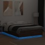 Bettgestell mit LED-Leuchten, Eichenholz, braun, 160 x 200 cm von , Betten und Lattenroste - Ref: Foro24-3209603, Preis: 181,...