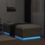 Bettgestell aus Sonoma-Eichenholz mit LED-Leuchten, 90 x 200 cm von , Betten und Lattenroste - Ref: Foro24-3209634, Preis: 13...