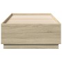 Sonoma oak wood bed frame with LED lights 90x200 cm by , Beds and slatted bases - Ref: Foro24-3209634, Price: 134,53 €, Disco...