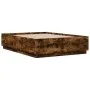 Estructura cama con luces LED madera roble ahumado 120x190 cm de , Camas y somieres - Ref: Foro24-3209657, Precio: 154,59 €, ...