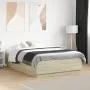 Sonoma oak wood bed frame with LED lights 140x190 cm by , Beds and slatted bases - Ref: Foro24-3209641, Price: 165,19 €, Disc...