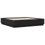 Bed frame with LED lights black engineered wood 180x200cm by , Beds and slatted bases - Ref: Foro24-3209591, Price: 189,75 €,...