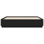 Bed frame with LED lights black engineered wood 180x200cm by , Beds and slatted bases - Ref: Foro24-3209591, Price: 189,75 €,...