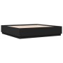 Bed frame with LED lights black engineered wood 180x200cm by , Beds and slatted bases - Ref: Foro24-3209591, Price: 189,75 €,...