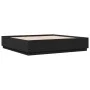 Bed frame with LED lights black engineered wood 180x200cm by , Beds and slatted bases - Ref: Foro24-3209591, Price: 187,40 €,...
