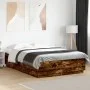 Smoked oak engineered wood bed frame 140x200cm by , Beds and slatted bases - Ref: Foro24-3209706, Price: 152,85 €, Discount: %
