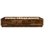 Smoked oak engineered wood bed frame 140x200cm by , Beds and slatted bases - Ref: Foro24-3209706, Price: 152,85 €, Discount: %