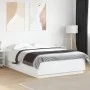White engineered wood bed frame 150x200 cm by , Beds and slatted bases - Ref: Foro24-3209695, Price: 156,25 €, Discount: %