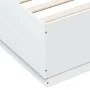 White engineered wood bed frame 150x200 cm by , Beds and slatted bases - Ref: Foro24-3209695, Price: 156,25 €, Discount: %