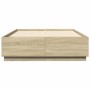 Sonoma oak engineered wood bed frame 150x200 cm by , Beds and slatted bases - Ref: Foro24-3209697, Price: 151,52 €, Discount: %