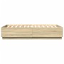 Sonoma oak engineered wood bed frame 150x200 cm by , Beds and slatted bases - Ref: Foro24-3209697, Price: 151,52 €, Discount: %