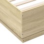 Sonoma oak engineered wood bed frame 150x200 cm by , Beds and slatted bases - Ref: Foro24-3209697, Price: 151,52 €, Discount: %