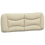 Bed frame with LED lights cream fabric 120x200 cm by , Beds and slatted bases - Ref: Foro24-3213695, Price: 211,76 €, Discoun...