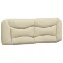 Bed frame with LED lights cream fabric 120x200 cm by , Beds and slatted bases - Ref: Foro24-3213695, Price: 221,85 €, Discoun...