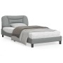 Bed frame with LED lights light gray fabric 100x200 cm by , Beds and slatted bases - Ref: Foro24-3213683, Price: 150,38 €, Di...