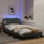 Estructura de cama con luces LED tela gris claro 100x200 cm de , Camas y somieres - Ref: Foro24-3213683, Precio: 152,69 €, De...