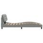 Bed frame with LED lights light gray fabric 100x200 cm by , Beds and slatted bases - Ref: Foro24-3213683, Price: 150,38 €, Di...