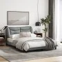 Bed frame with LED lights light gray fabric 140x190 cm by , Beds and slatted bases - Ref: Foro24-3213697, Price: 208,23 €, Di...
