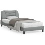 Bed frame with LED lights light gray fabric 90x200 cm by , Beds and slatted bases - Ref: Foro24-3213676, Price: 156,96 €, Dis...