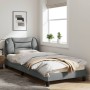 Bed frame with LED lights light gray fabric 90x200 cm by , Beds and slatted bases - Ref: Foro24-3213676, Price: 156,96 €, Dis...