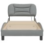 Bed frame with LED lights light gray fabric 90x200 cm by , Beds and slatted bases - Ref: Foro24-3213676, Price: 156,96 €, Dis...