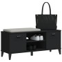 VIKEN shoe bench black engineered wood 106x35x45 cm by , Shoe racks and shoe organizers - Ref: Foro24-374933, Price: 107,46 €...