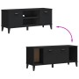 VIKEN shoe bench black engineered wood 106x35x45 cm by , Shoe racks and shoe organizers - Ref: Foro24-374933, Price: 107,46 €...