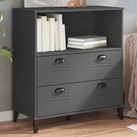 VIKEN bookcase in anthracite gray engineered wood 80x40x90 cm by , Bookcases and shelves - Ref: Foro24-374946, Price: 145,26 ...