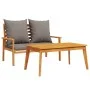 Set de muebles de jardín con cojines madera maciza acacia de , Conjuntos de jardín - Ref: Foro24-366382, Precio: 226,20 €, De...