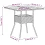 Gartentisch synthetisches Rattan beige Akazienholz 80x80x75 cm von , Gartentische - Ref: Foro24-368133, Preis: 85,15 €, Rabat...