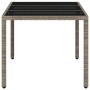 Garden table glass surface PE rattan gray 150x90x75 cm by , Garden tables - Ref: Foro24-368125, Price: 134,50 €, Discount: %