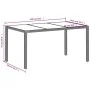 Mesa de jardín superficie de vidrio ratán PE gris 150x90x75 cm de , Mesas de jardín - Ref: Foro24-368125, Precio: 141,34 €, D...